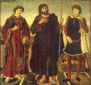Antonio Pollaiuolo Altarpiece of the SS. Vincent, James and Eustace oil on canvas